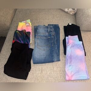 Lot of 6 different pants for girls size 8